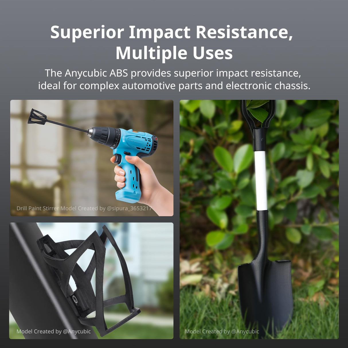 ANYCUBIC ABS Filament 1.75mm, High Strength and Toughness, 3D Printer Filament Dimensional Accuracy +/- 0.02mm, 1KG Spool (2.2 lbs), White ANYCUBIC