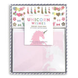 Mrs. Grossman's Design Your Own Sticker Notecards Card Making Kit - includes 8 Cards, Envelopes, and Classic Stickers - Create DIY Thank You, Birthday, Greeting Cards (Unicorn Wishes) Mrs.Grossmans