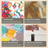 FHBUBPUP Diamond Painting Kits for Adults, Farm Animal Diamond Painting Art for Beginner, DIY Horse & Dog Diamond Art Kit, Gem Bead Painting Art Craft for Fall Home Decoration 12×12Inch FHBUBPUP