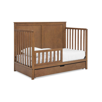 Delta Children Simmons Kids Logan 6-in-1 Convertible Crib with Underdrawer - Greenguard Gold Certified, Chestnut