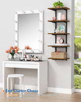 Harwaya 5 Tier Wall Bookshelf Unit for Bedroom Books, Large Floating Book Shelves Wall Mounted, Rustic Wood Lack Tiered Hanging Shelf for Kitchen Office Living Room Corner (Dark Brown) Harwaya