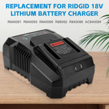 1 Pack 18V R86092 Fast Lithium Replacement Battery Charger R86092 Compatible with Ridgid 18 Volt Battery R840083 R840085 R840086 R840087 AC840085 AC840086 AC840087P AC840089 Cordless Power Tools OHYES BAT