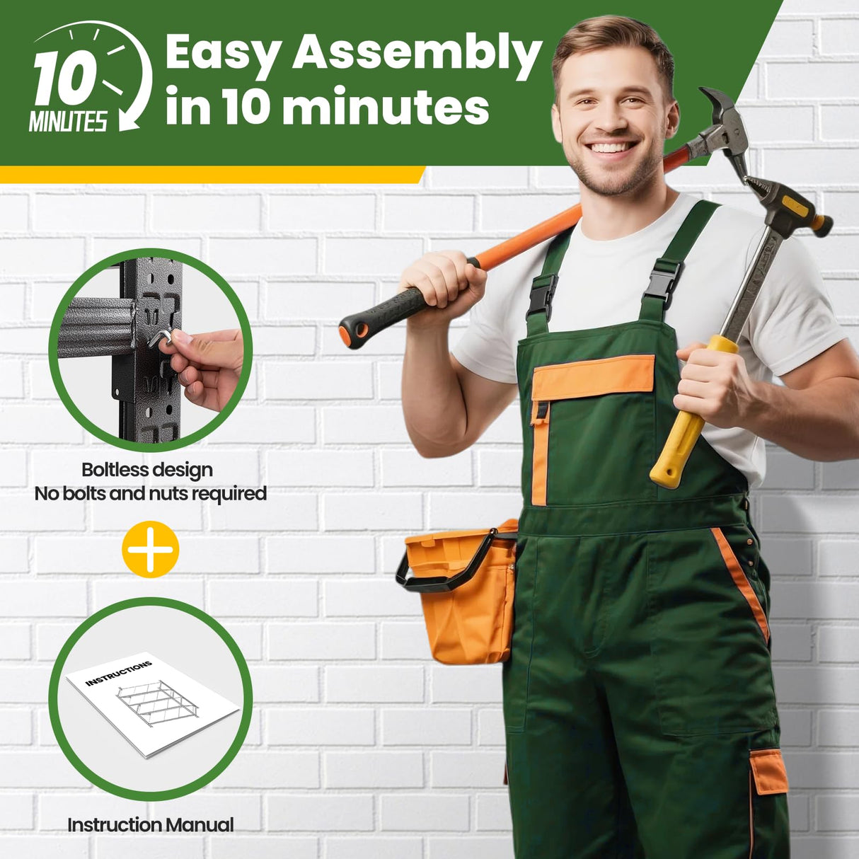 STANI 70" H 3000LBS Capacity Heavy Duty 4-Tier Adjustable Shelves Metal Garage Shelving Industrial Shelves Heavy Tools Utility Rack Shelf for Basement/Garage/Warehouse/Shop Black 48" Wx24 Dx69 H STANI