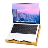 MEGREZ Book Stand for Reading (13.2 x 9.4 inch) Bamboo Cookbook Stand Holder for Kitchen, Adjustable Book Holder Stand for Tablet/Textbook Holder/Hollow Bookrest Stand, Giraffe and Tree MEGREZ