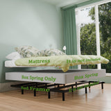 FMDMR King Box Spring 4 Inch, Low Profile King Size Box Spring Only, Heavy Duty Mattress Foundation Metal Bed Base with Fabric Cover, Easy Assembly, Non-Slip, Noise Free FMDMR