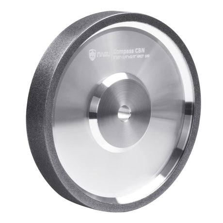NAGU Compass CBN Grinding Wheels 8"x1-1/4"x5/8" GRIT 180 for Sharpening High Speed Steel of Woodturning Tools NAGU