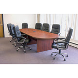 Regency Legacy 14 ft Racetrack Laminate Conference Table with 1 Charging Port, Durable Construction, Scratch-Resistant Surface, and Modern Design for Professional Office Workspaces - Cherry Regency