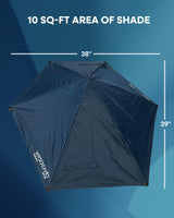 Versa-Brella UPF 50+ Personal Sun Shade - Portable Umbrella for Sports & Outdoors - Secure Clamp, 360-Degree Swivel Adjustable Position for Maximum Sun Protection - Compact with Carry Case Sport-Brella