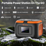 Portable Power Station 120W, 110V Power Bank with AC Outlet, Portable Generator 97.6Wh External Lithium Battery Pack with USB C Input for Camping Home Use Van Life Adventure ZeroKor
