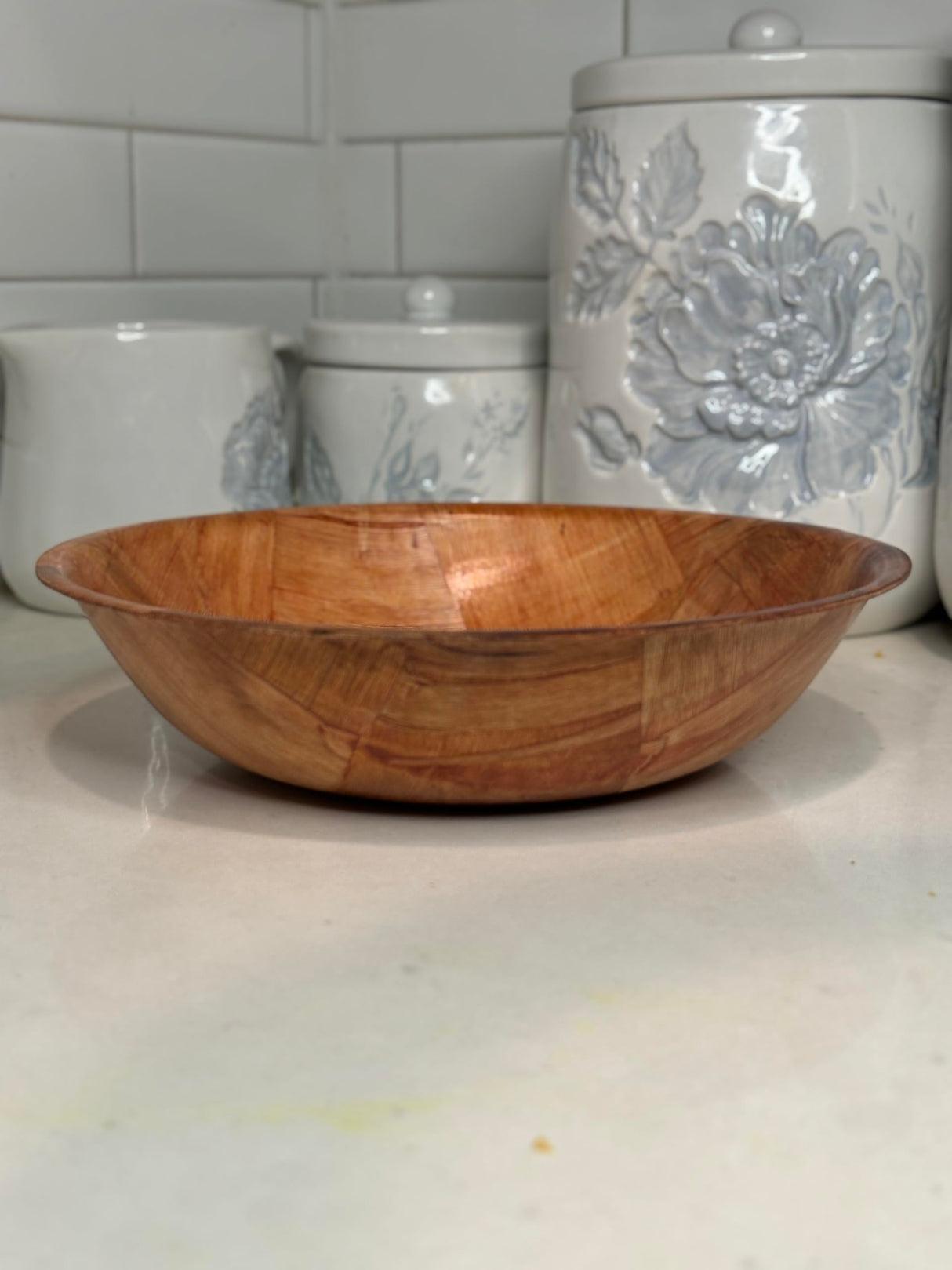 Rich&Richer Wooden Salad Bowl Set 6 Pcs - 8 Inch Salad Bowls Large Serving, Woven Wooden Bowls for Food, Mixing Bowls for Kitchen Set - Wood Salad Bowl Set Serving Bowls Rich&Richer