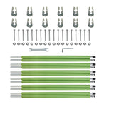 Universal Trampoline Poles, Replacement Poles with Clamp and Hardware and Enclosure Pole Connecters and Screws and Bolts, Pole Caps Fits Most Trampoline JEVEZEE