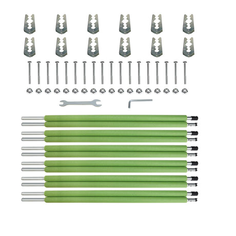 Universal Trampoline Poles, Replacement Poles with Clamp and Hardware and Enclosure Pole Connecters and Screws and Bolts, Pole Caps Fits Most Trampoline JEVEZEE
