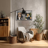 Cawpom Animals Paint by Numbers Kit for Adults, Dogs Paint by Number, Funny Bathroom Acrylic Painting, Animal in Bathroom Wall Art, Home Restroom Toilet Wall Decor(12x16 Inch, 2 Pack Without Frame) Cawpom