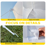 EROMMY 30x20x13 FT Large White Inflatable Nightclub, Blow Up Party Tent Portable with 1100W Blower, Disco Night Club Tent for Adult Birthday Party Business Rental EROMMY