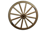 Amish Wares Decorative - Wood Wagon Wheel - 24 Inch x 2 Inch Steam Bent Hickory Wagon Wheel with Wooden hub Amish Wares