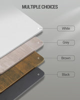 Hzuaneri Bookshelf, Book Shelf, Industrial Bookcase with 2 Hooks, Coner Shelf Storage Organizer for Home Office, Living Room, Bedroom, Kitchen, 5-Tier Rustic Brown BC10501B Hzuaneri