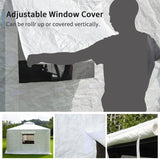 Gazebo Accessories 10' x 12' Universal Winter Gazebo Cover for Hardtop Gazebos,Enclosed Cover with Sidewalls and Mesh Windows Waterproof (White) by domi outdoor living domi outdoor living