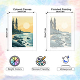 6 Pack Sunset Paint by Numbers Kit for Adults, Adult Paint by Number Kits with Easel, Landscape Paint by Numbers for Adults, DIY Acrylic Painting on Canvas for Home Wall Art Decor 8x12 Inch CraftCraze