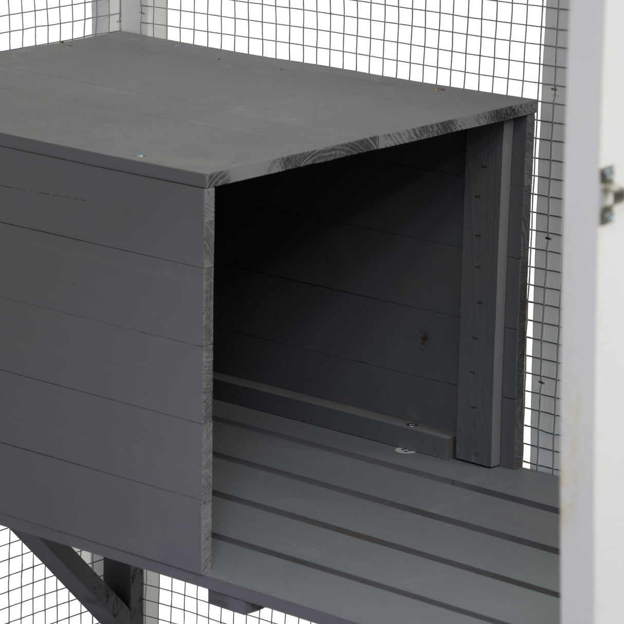 LINKHOO 71" Large Wooden Catio Outdoor Cat Enclosure with Perches and Condos, Cat House Indoor w/Waterproof Roof, 5 Platforms & 2 Resting Box, UV Resistant, Cat Shelter for Outside Patio, White LINKHOO