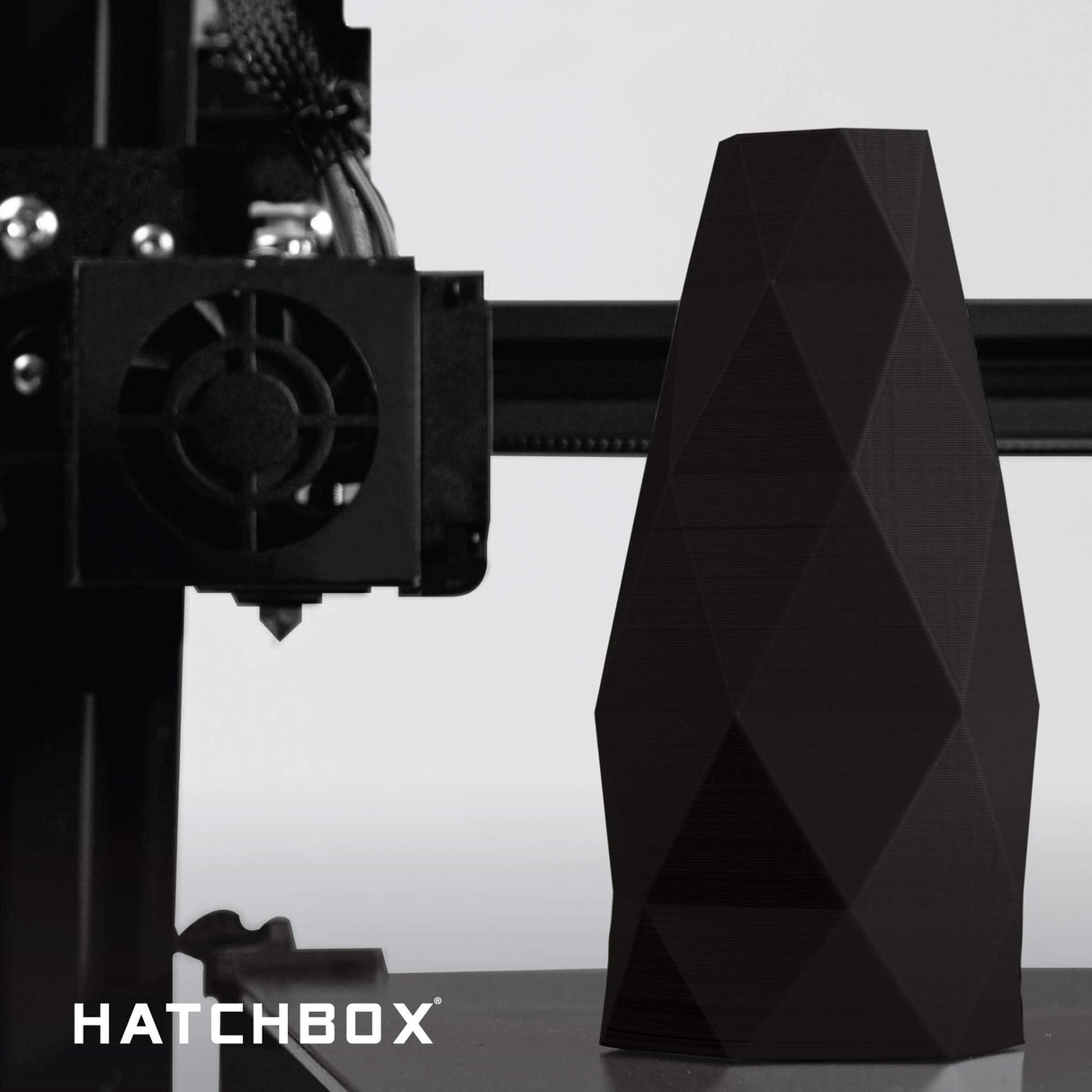 HATCHBOX 1.75mm Black PLA 3D Printer Filament, 1 KG Spool, Dimensional Accuracy +/- 0.03 mm, 3D Printing Filament HATCHBOX