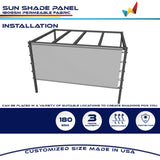 Windscreen4less 12'x18' Outdoor Pergola Replacement Shade Cover Canopy for Patio Privacy Shade Screen Panel with Grommets on 2 Sides Includes Weighted Rods Breathable UV Block Brown Windscreen4less