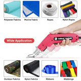 ROMECH 100W Fabric Cutter Rope Cutter, Pro Electric Hot Knife Heat Sealer with Adjustable Power, Cutting Tool Kit with Blades & Accessories (100W, RM-014) ROMECH