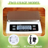 Copkim Large Digital Kitchen Scale 66LB 30kg Commercial Food Scale Stainless Bread Scale with LCD Display Commercial Weighing Devices for Baking Cooking(Silver) Copkim