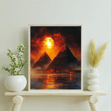 XTXGERL Paint by Numbers, Landmark Egyptian Pyramids at Dusk, Adult Crafts Adult Paint by Number Kits, Arts Crafts for Home Decor (No Frame, 16x20 inch) XTXGERL
