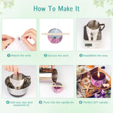 Candle Making Kit for Adults,Candle Making Supplies with Beewax, Fragrance Oil, Beeswax Dye Blocks, Melting Pot etc DIY Candle Craft Tools for Women Friend Family OFUN