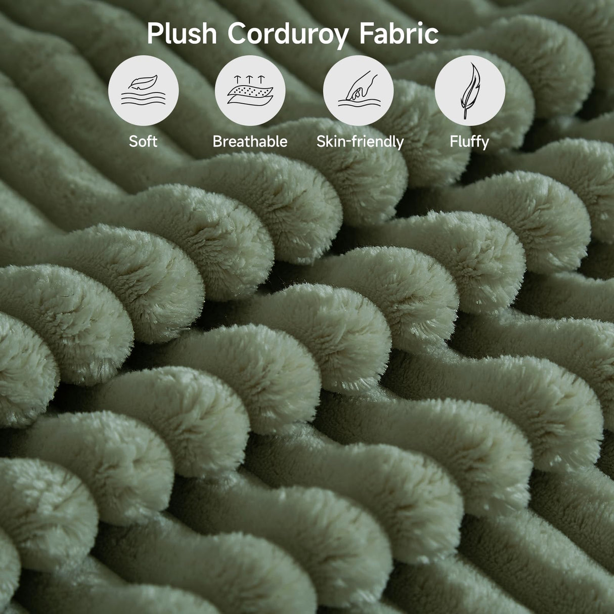 ONBRILL 110" Modular Sectional Sofa, L Shaped Couch 4 Seater with Sleeper Chaise, Sectional Couch with Deep Seat,Upholstered Corduroy Cloud Couches for Living Room,Bedroom,No Assembly Required,Green ONBRILL