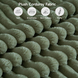 ONBRILL 110" Modular Sectional Sofa, L Shaped Couch 4 Seater with Sleeper Chaise, Sectional Couch with Deep Seat,Upholstered Corduroy Cloud Couches for Living Room,Bedroom,No Assembly Required,Green ONBRILL