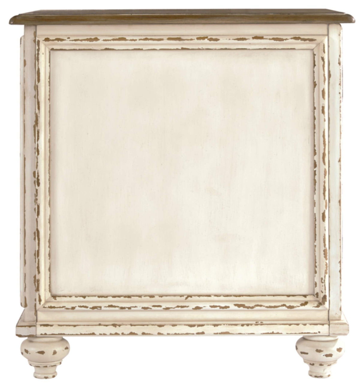 Signature Design by Ashley - Realyn Chairside End Table, White/Brown Wood Signature Design by Ashley