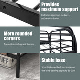 Flolinda Metal Bunk Bed Twin Over Twin, Heavy Duty Bunk Beds with 2 Ladders and 11.8" Full-Length Guardrail, Space-Saving Bunk Bed with Storage, No Box Spring Needed, Easy Assemble, Black Flolinda