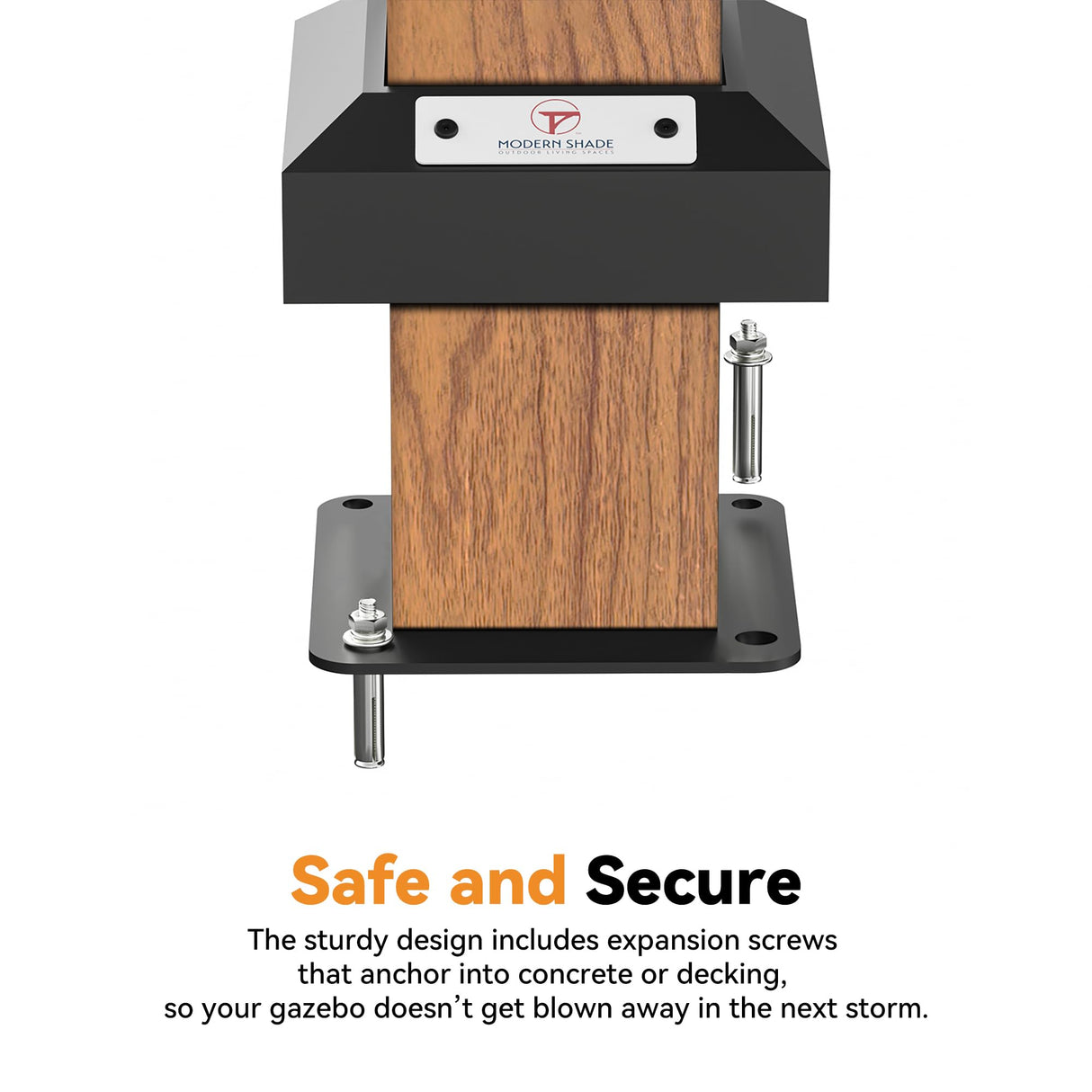 Modern Shade The Horizon Permanent Hardtop Gazebo 12' x 20' w/ 4 LED Lights, Outdoor Gazebo w/Galvanized Steel Double Roof, Patio Pavilion w/Decor Hooks, Mosquito Nettings, Wood-Looking Modern Shade Outdoor Living Spaces