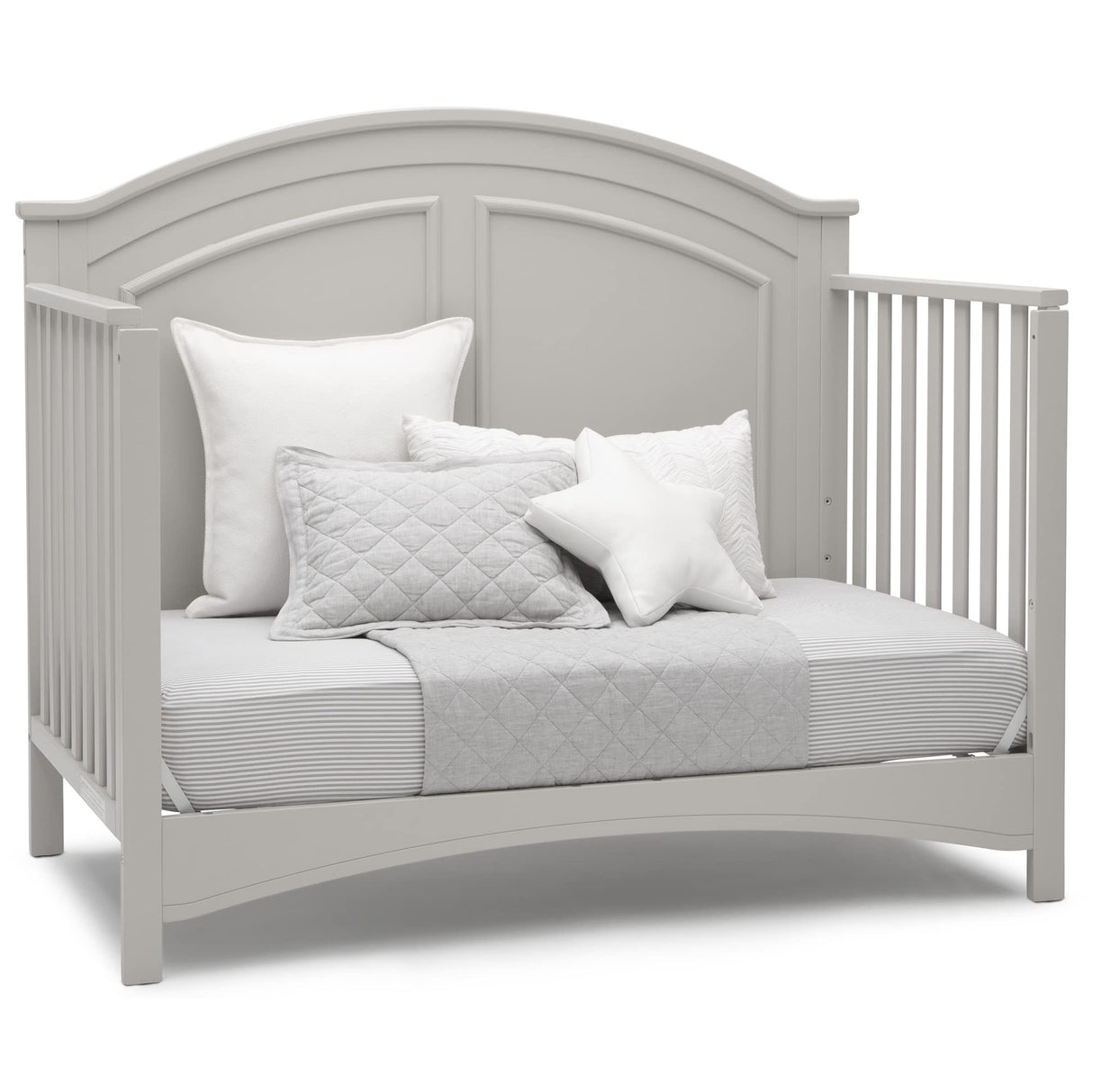 Delta Children Perry 6-in-1 Convertible Crib - Greenguard Gold Certified, Moonstruck Grey Delta Children