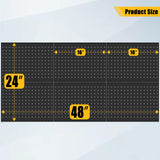 PBHEPJ 6 Pcs Metal Pegboard Panels, Heavy Duty Peg Boards for Garage and Garden Tool Storage, Includes Drywall Anchors and Screws Kits, Black (6 pcs 16in x 12in) PBHEPJ