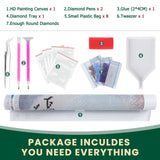 Possoco Diamond Art Kits for Adults Beginner, Birds 5D Diamond Painting Kits for Adults, DIY Round Full Drill Gem Art Painting and Crafts for Gift Home Wall Decor 14x14 Inch Possoco