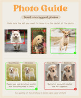 Julyly POD Personalized Photo Blanket, Pet Memorial Keepsake, Dog Loss Gift, Custom Paw Print Blanket, Gift for Dog Mom & Dad Julyly POD