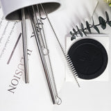 AGH 25-Pack Reusable Stainless Steel Metal Straws & Rubber Bottoms for Sublimation Tumblers 20 oz with 25-Pack Stainless Steel Metal Straws, 25-Pack Straw Cleaner Brush and 25-Pack Silicone Bottoms AGH