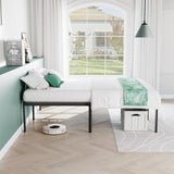 Sweetcrispy Queen Bed Frame - Heavy Duty Metal Platform Bed Frames Queen Size with Storage Space Under Frame, No Box Spring Needed, 14 Inches, Sturdy Steel Slat Support Sweetcrispy