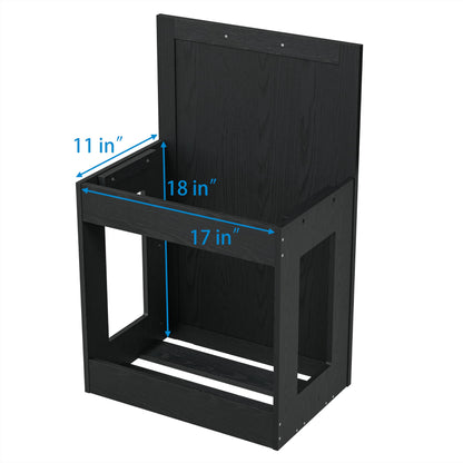 XM-ICE Tilt Out Trash Cabinet with Quick Installation and Deodorising Function, Wooden Trash Kichen Cabinet Holds Up to 2x13 Gallons Bins, Freestanding Trash Cabinet, Black - WoodArtSupply