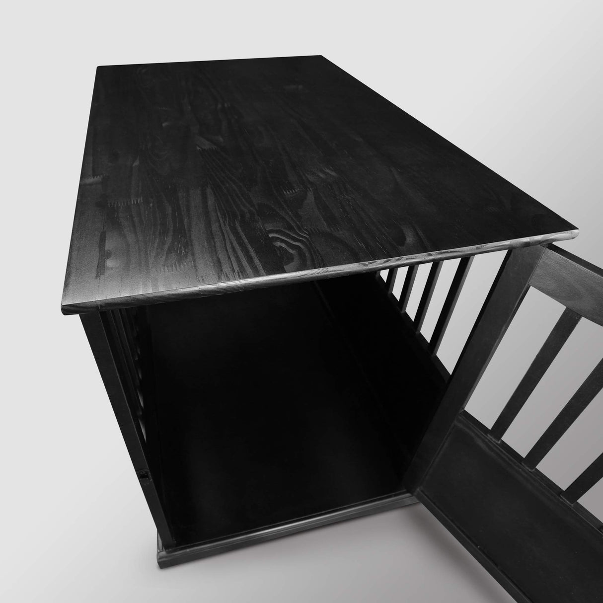 Casual Home Wooden Pet Crate, End Table, Medium, New Black Casual Home