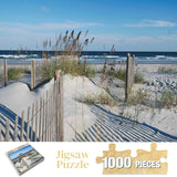 Heritage Puzzle Inc. Wild Dunes 1000 Piece Puzzle - Beach Theme Jigsaw for Adults, Ocean Puzzles, 30x24 inches, Cardboard, 1000 Units, Made in USA Heritage Puzzle Inc.