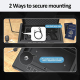 [ 20% Larger Capacity ] Biometric Gun Safe with Fingerprint Lock Box,Large Pistol safes for Handgun,nightstand Hidden Gun Storage for Bedside,Quick Access，Ammunition Storage Security Box for Home HARDROCK