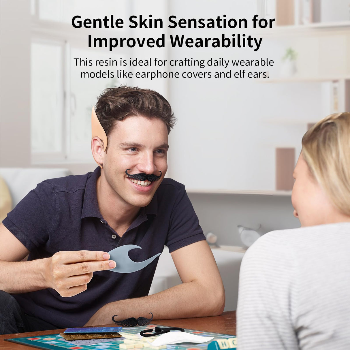 ANYCUBIC Ultra Tough Resin, 3D Printer Resin with Strong Impact Resistance and High Flexibility, Suitable for Direct Use or as an Additive, Wide Compatible for LCD Resin 3D Printers (Clear, 1kg) ANYCUBIC