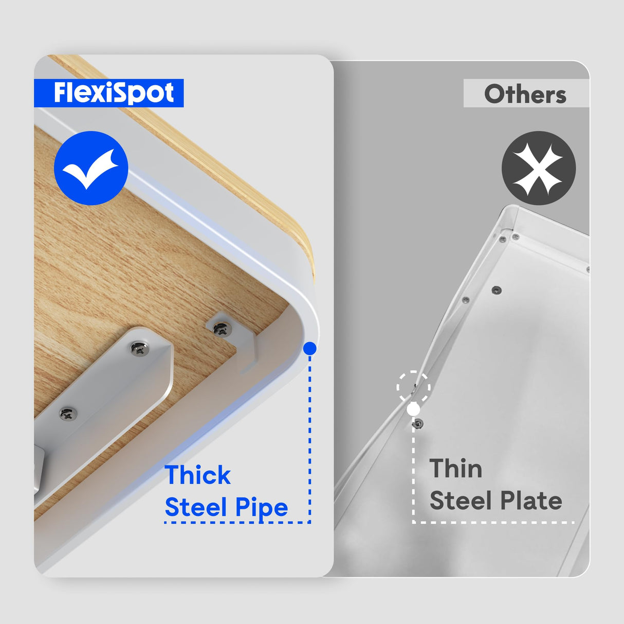 FLEXISPOT Comhar Electric Standing Desk with Drawer Desktop & Adjustable Frame Quick Install w/USB Charge Ports (Black, Wood) FLEXISPOT