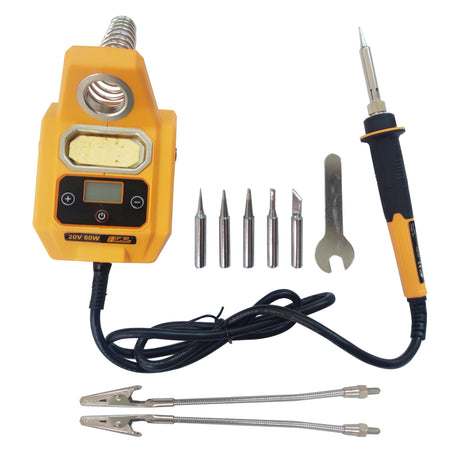 Cordless Soldering Iron Station Compatible with Dewalt 20V Max Battery (NOT Included), Portable Soldering Iron with Digital Display/Auxiliary Helpers for DIY Repair Welding Works WoodArtSupply