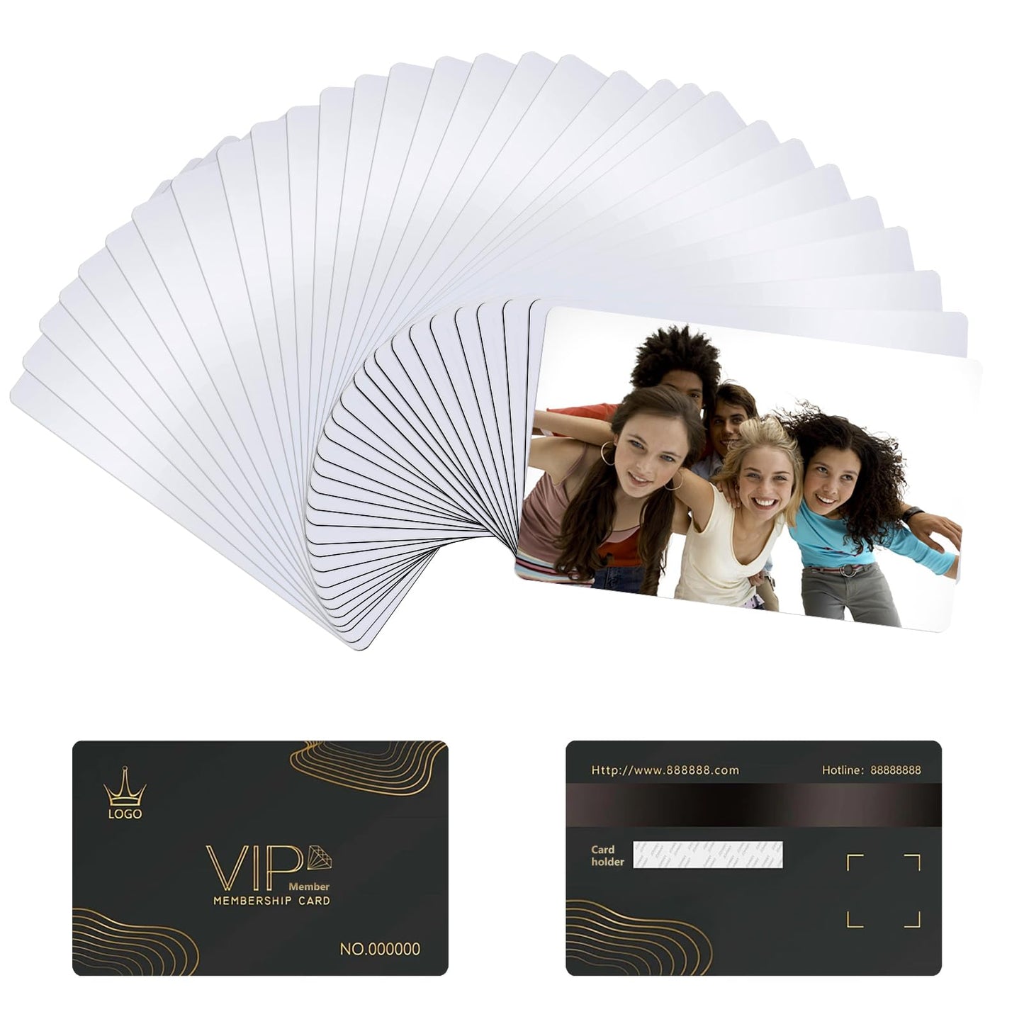 100 Pieces Sublimation Metal Business Cards Which Can Be Sublimated Both Sides,3.38 x 2.12 x 0.0078 Inch Blank Sublimation Metal Name Card for Color UV Print (100 Pcs Metal Business Cards)