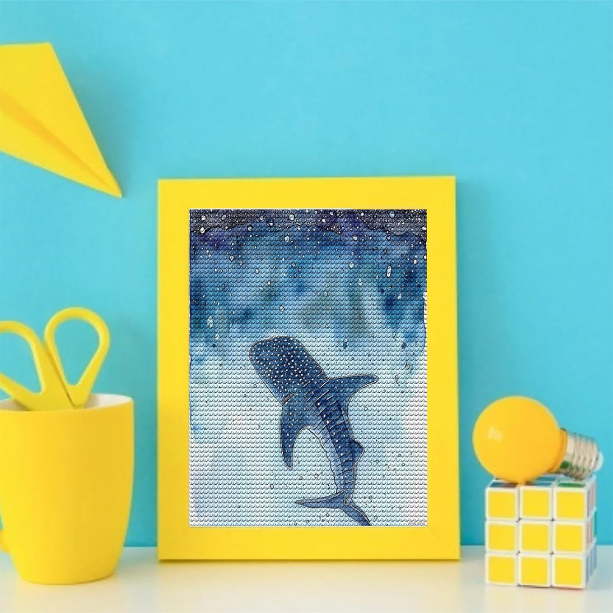 UPABLUNSO Whale Shark Abstract Diamond Art Painting Art Kits Diamond Art Painting Gem Art Kits 5D Diamond Art Painting Kits DIY Gem Art for Home Wall Decor 12"x16" UPABLUNSO