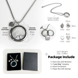 Lifelisa Dog Fur Hair Keepsake Necklace, Ashes Memory Urn with Charm, Glass Circle Memorial Pendant Necklace, Pet Cremation Memorial Jewelry for Women Men, Vial Necklace for Ashes Lifelisa